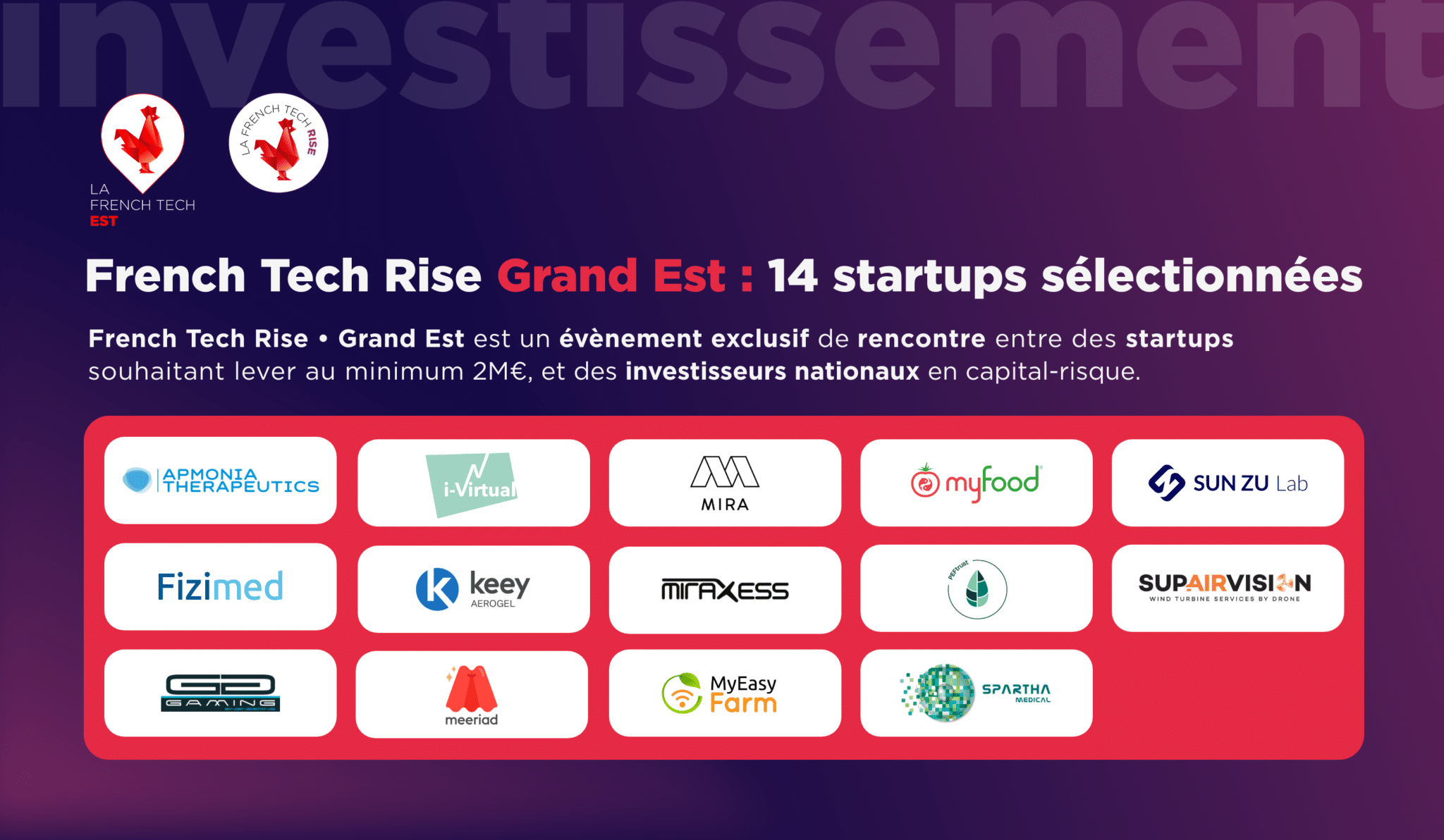 French Tech Rise Grand Est 14 startups sélectionnées